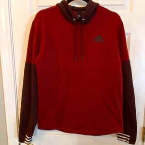 Adidas 3 Stripe Hooded Sweatshirt EUC